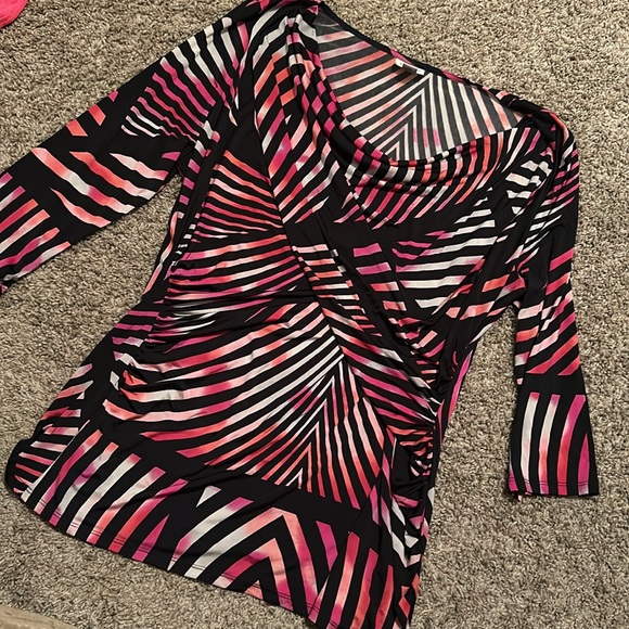 Worthington Tops | Worthington Stretch Scoop Neck Striped Blouse / Size XL - Picture 3 of 5